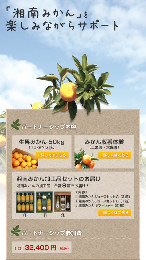 「湘南みかん」を楽しみながらサポート